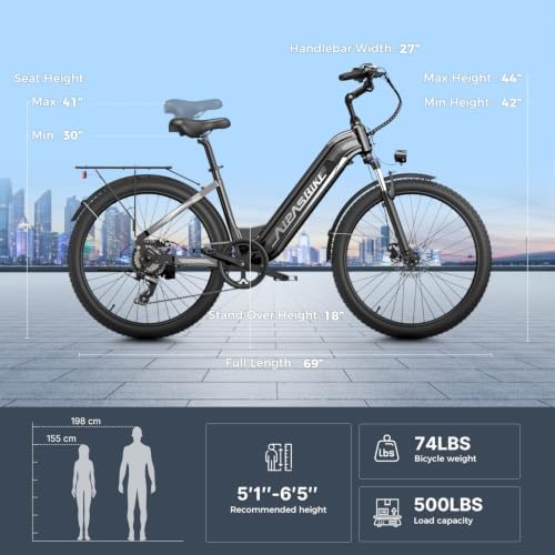 Aipas C1 MAX Electric Bike – 1100W Motor, 864Wh Battery