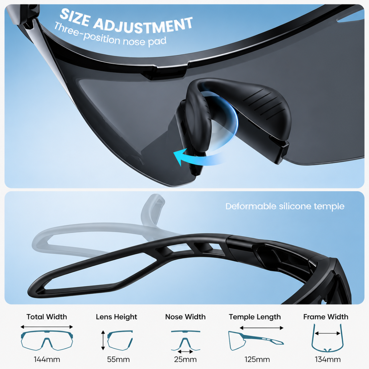 Lamicall Polarized Sports Sunglasses – UV400 Protection for Men & Women