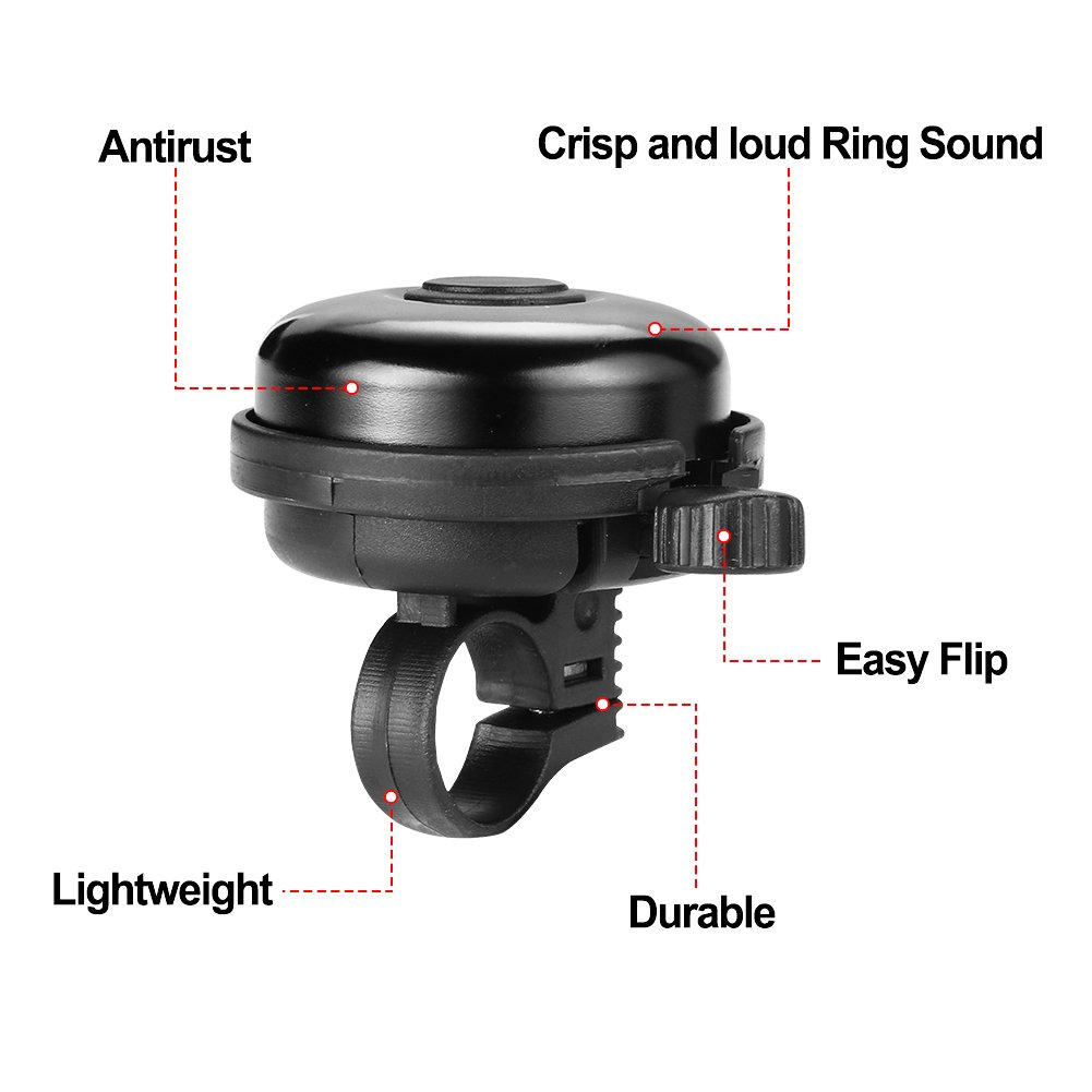 Accmor Classic Aluminum Bike Bell – Loud Crisp Sound Bicycle Bell for Adults & Kids