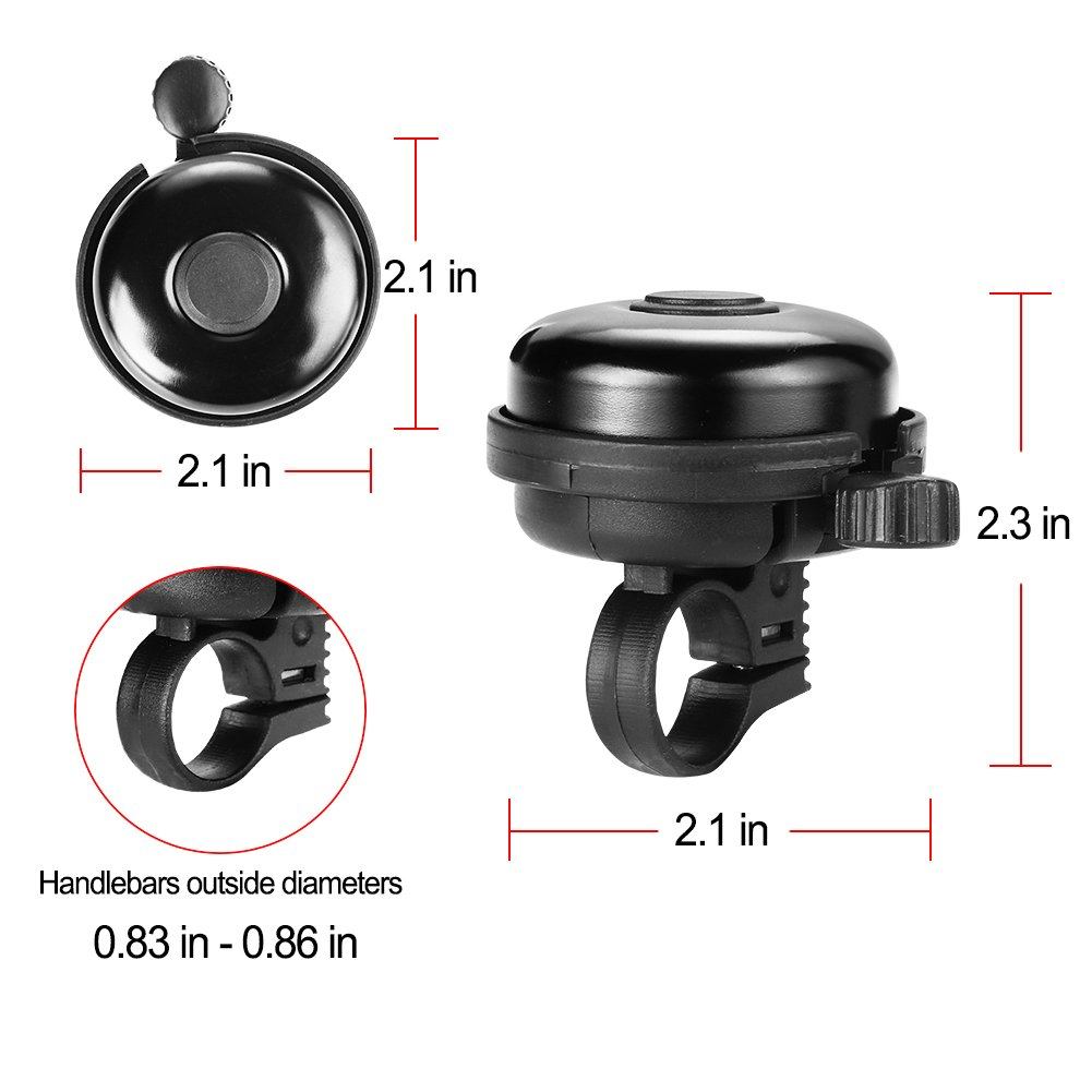 Accmor Classic Aluminum Bike Bell – Loud Crisp Sound Bicycle Bell for Adults & Kids