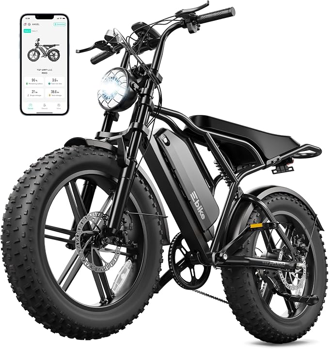 TST Electric Bike for Adults – 48V 15Ah Battery, 1500W Peak Motor, Fat Tires, Dual Suspension & 7-Speed Gears