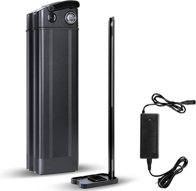 48V e-bike battery - 15Ah lithium front and back view
