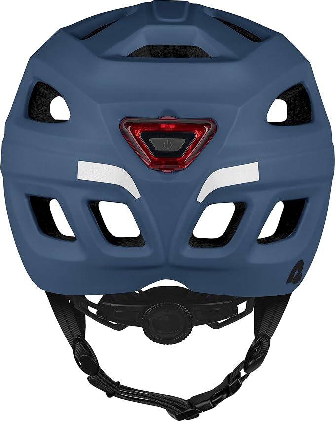 Adult Bike Helmet with LED Safety Light – Adjustable Bicycle Cycling Helmet with Removable Visor for Men & Women