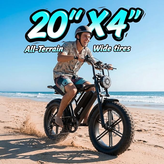 TST Electric Bike for Adults – 48V 15Ah Battery, 1500W Peak Motor, Fat Tires, Dual Suspension & 7-Speed Gears