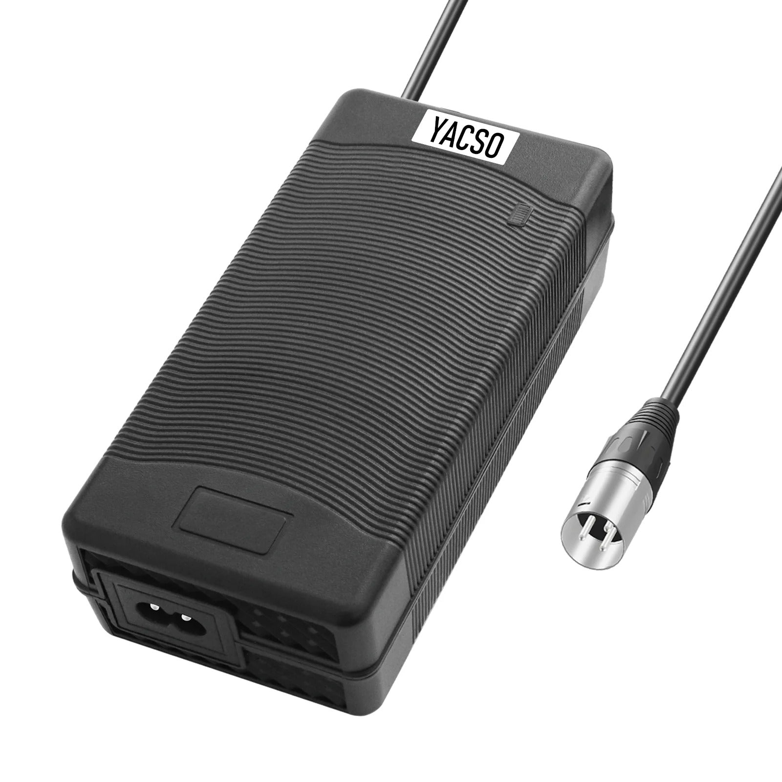 YASCO 54.6V 2A Charger for 48V Lithium E-Bike & E-Scooter Batteries with DC/XLR Connector