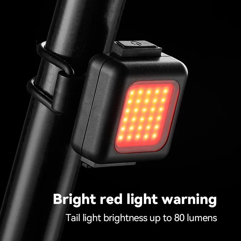 USB Rechargeable Waterproof COB LED Bike Light Set with Front & Rear Lights